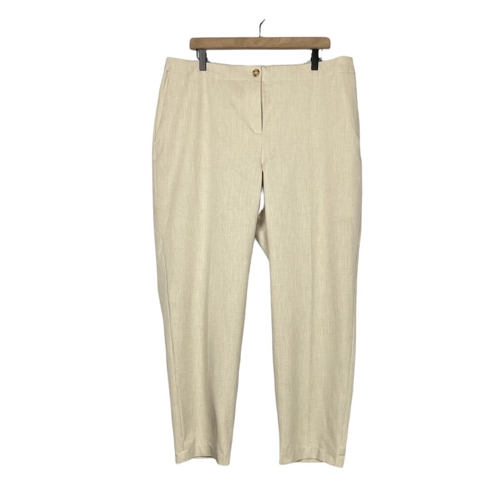 J. Jill | NWT Oatmeal Heather Khaki Brushed Bi-Stretch Twill Pants Trousers